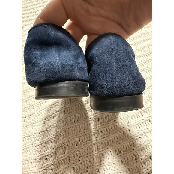 Aquatalia Revy Soft Suede Loafers Italy Weatherproof Flats Women's Size 7 Blue - Picture 9 of 12